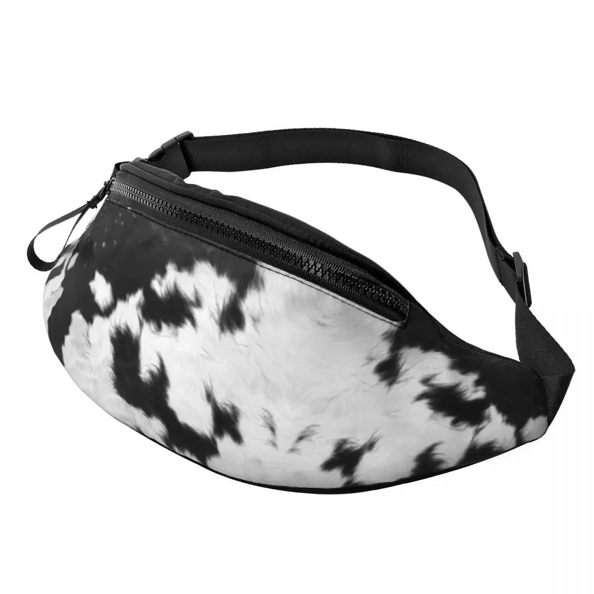 printed Cowhide waist bag