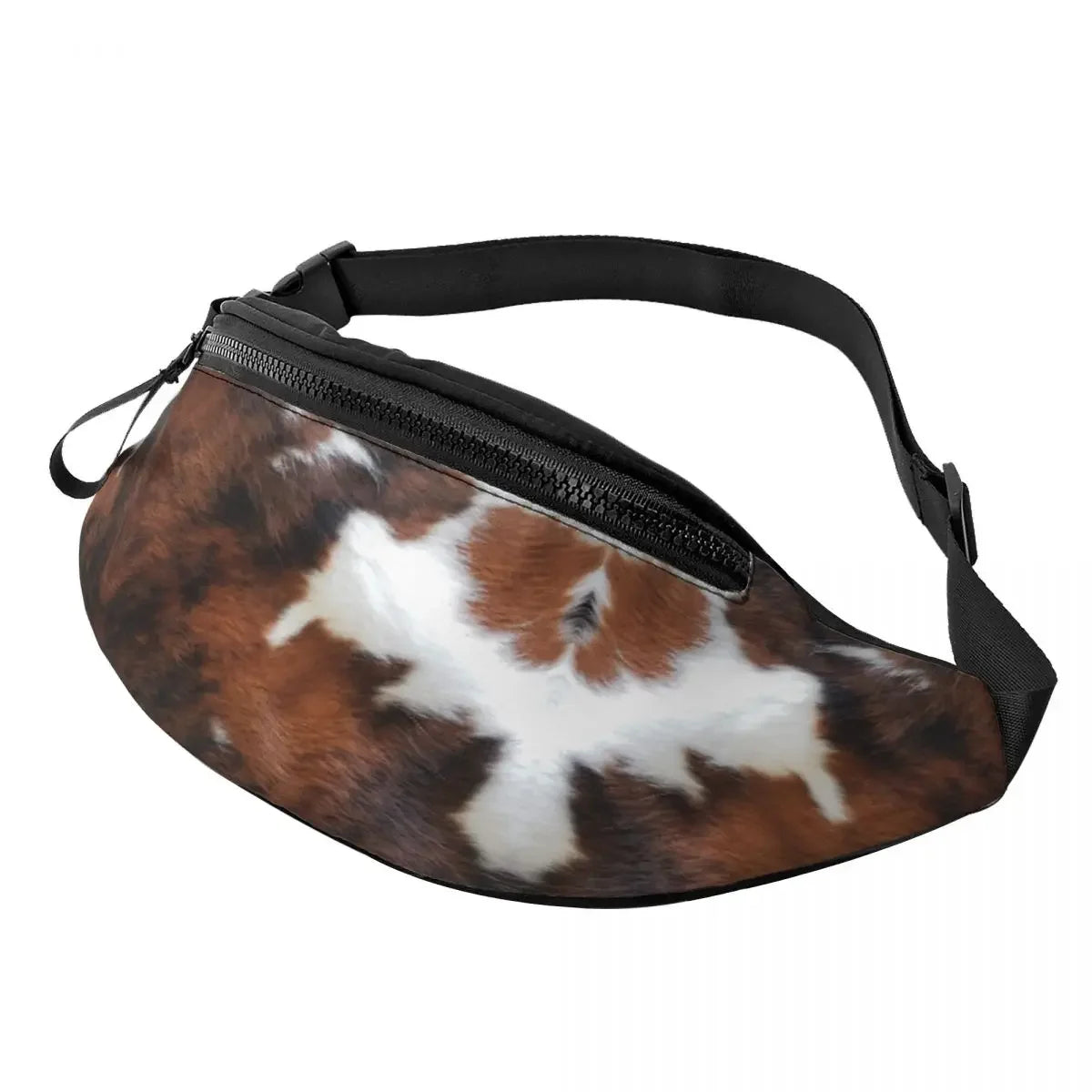 printed Cowhide waist bag