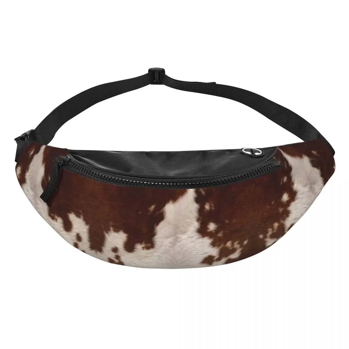 printed Cowhide waist bag