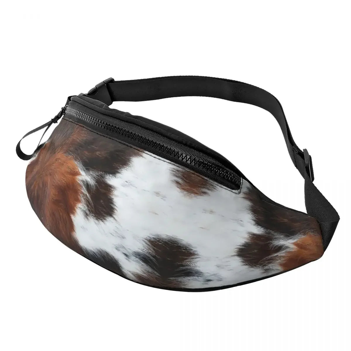 printed Cowhide waist bag