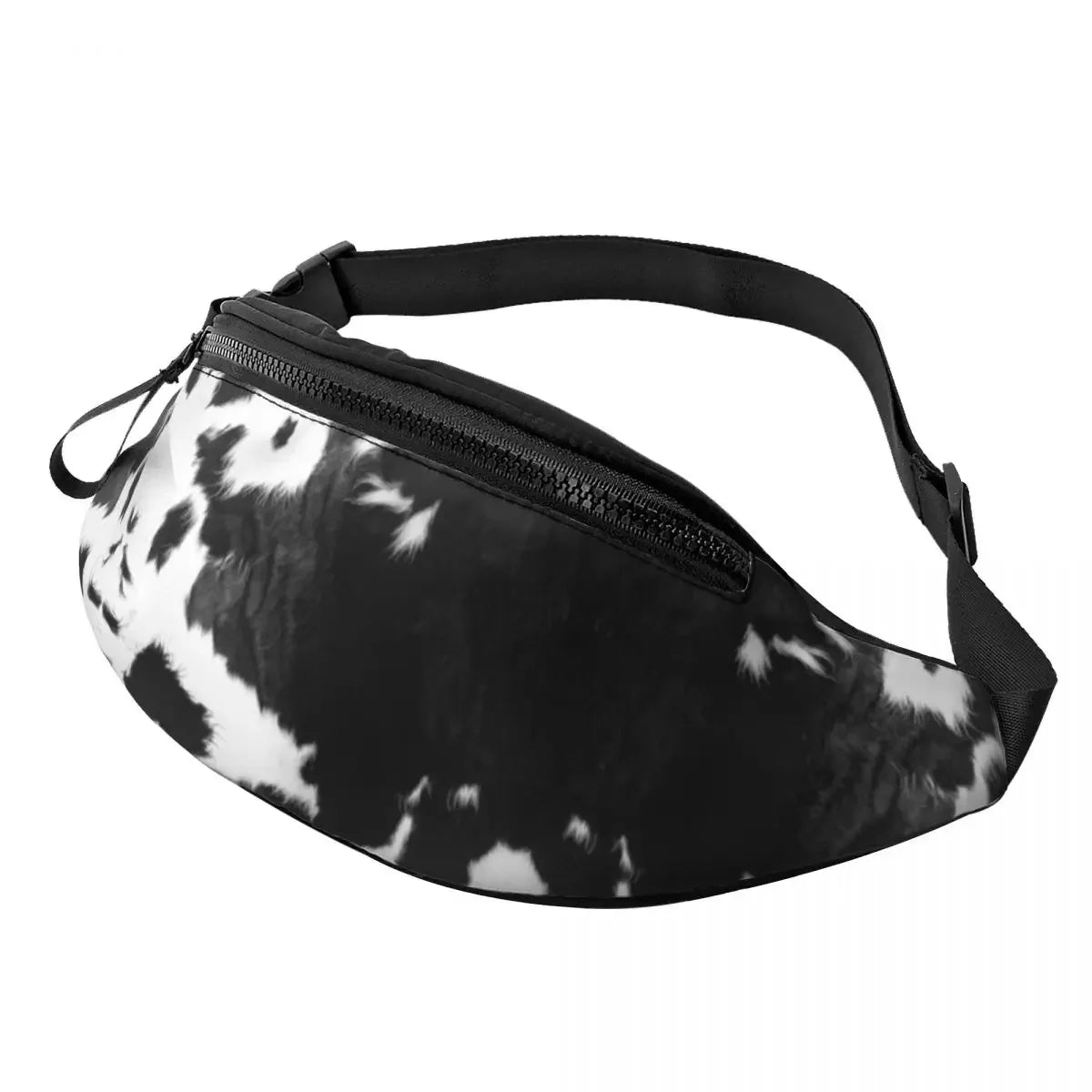 printed Cowhide waist bag