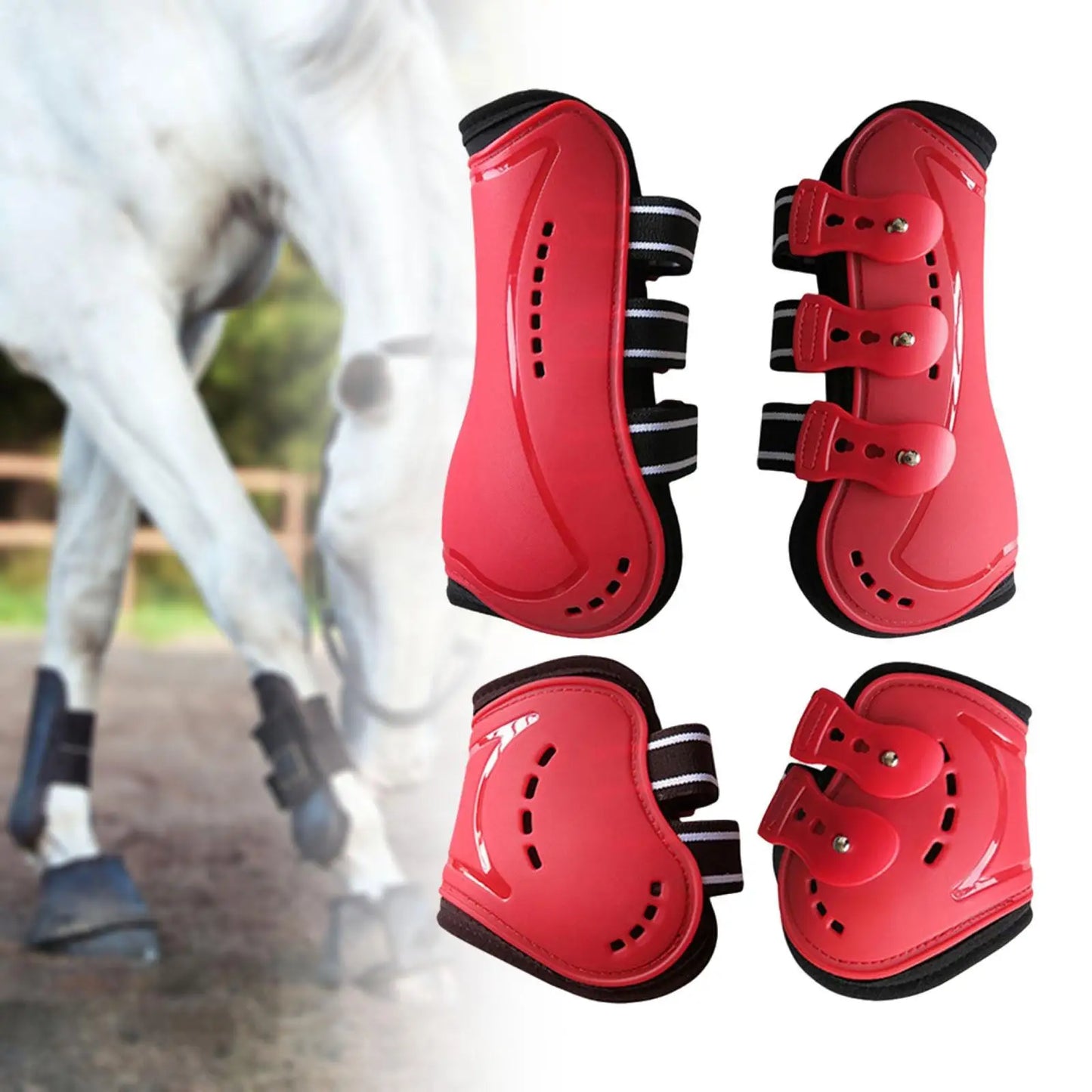 4x Horse Boots Tendon Protector Support