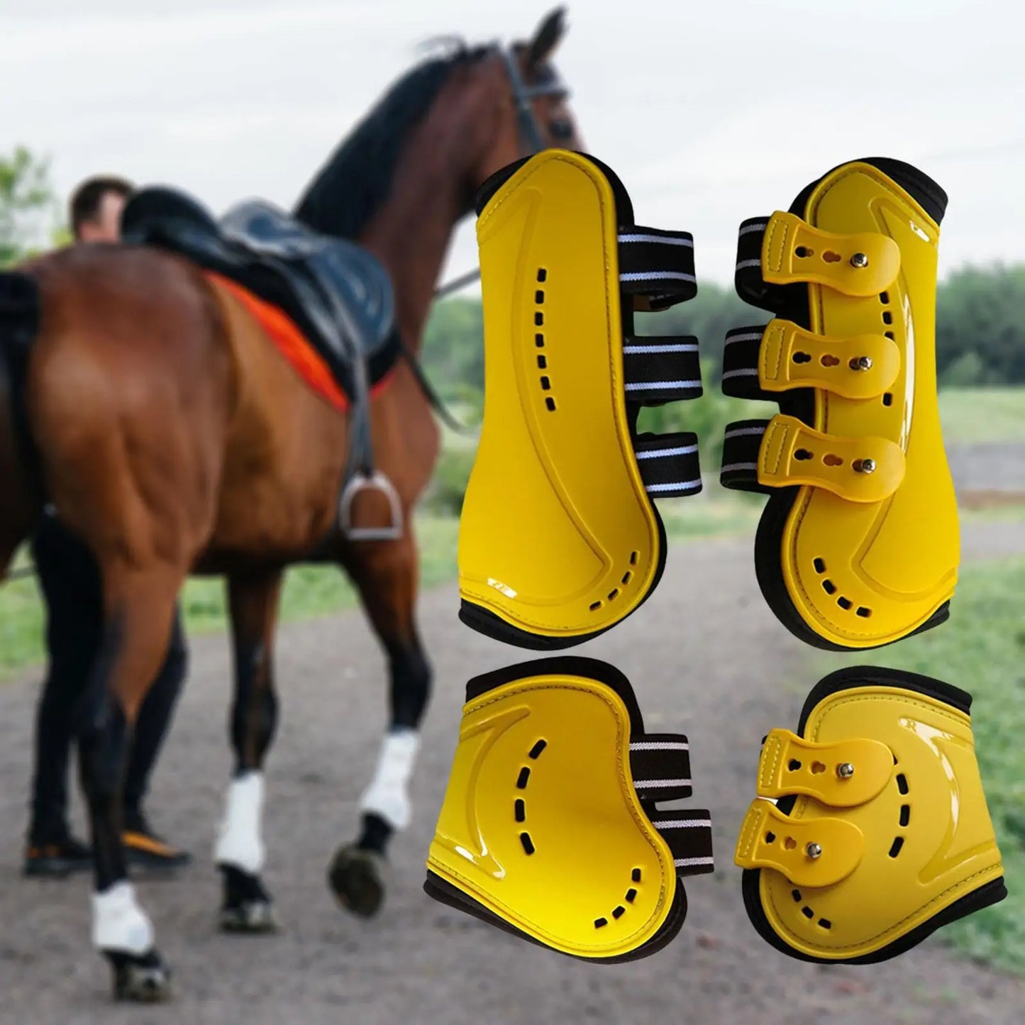 4x Horse Boots Tendon Protector Support