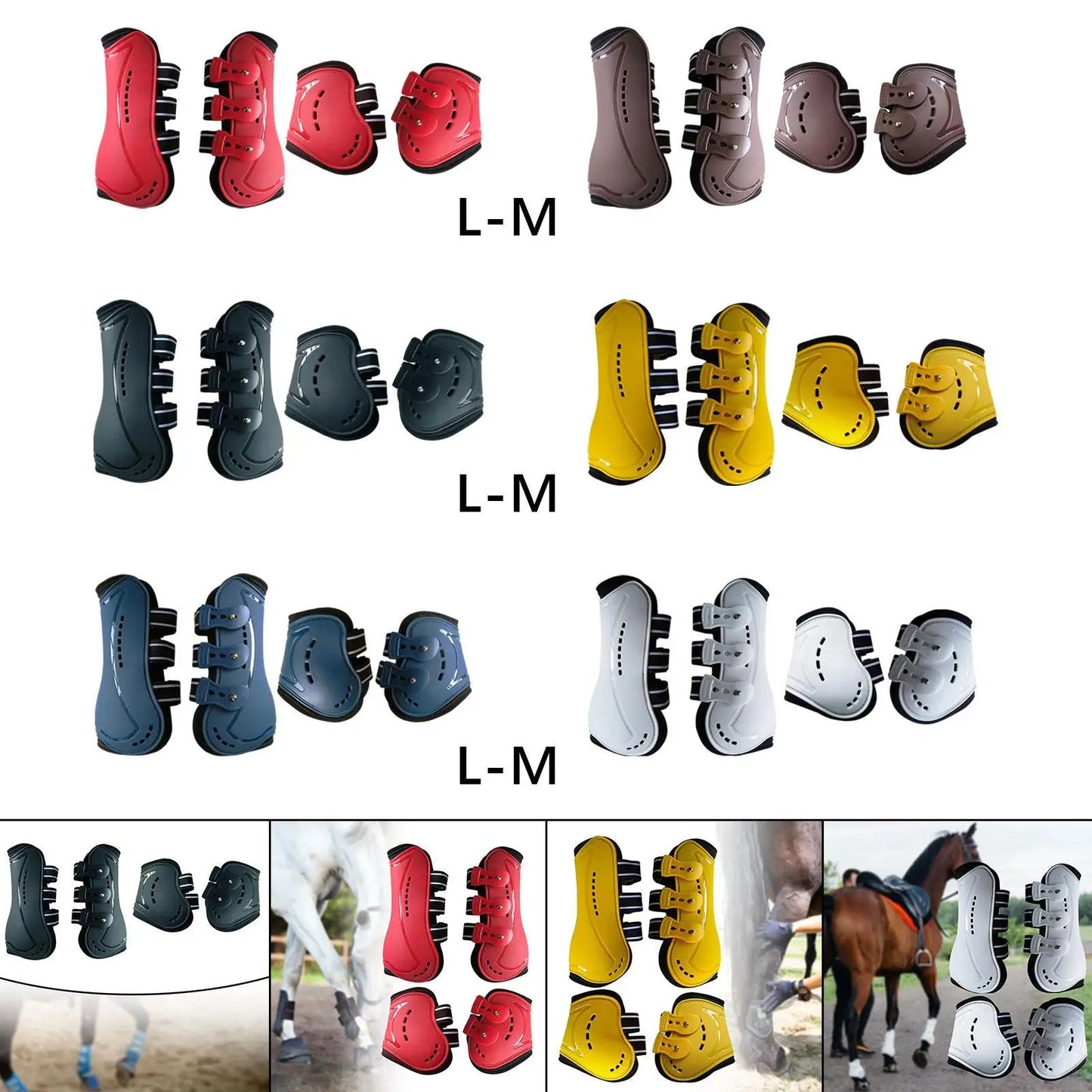 4x Horse Boots Tendon Protector Support