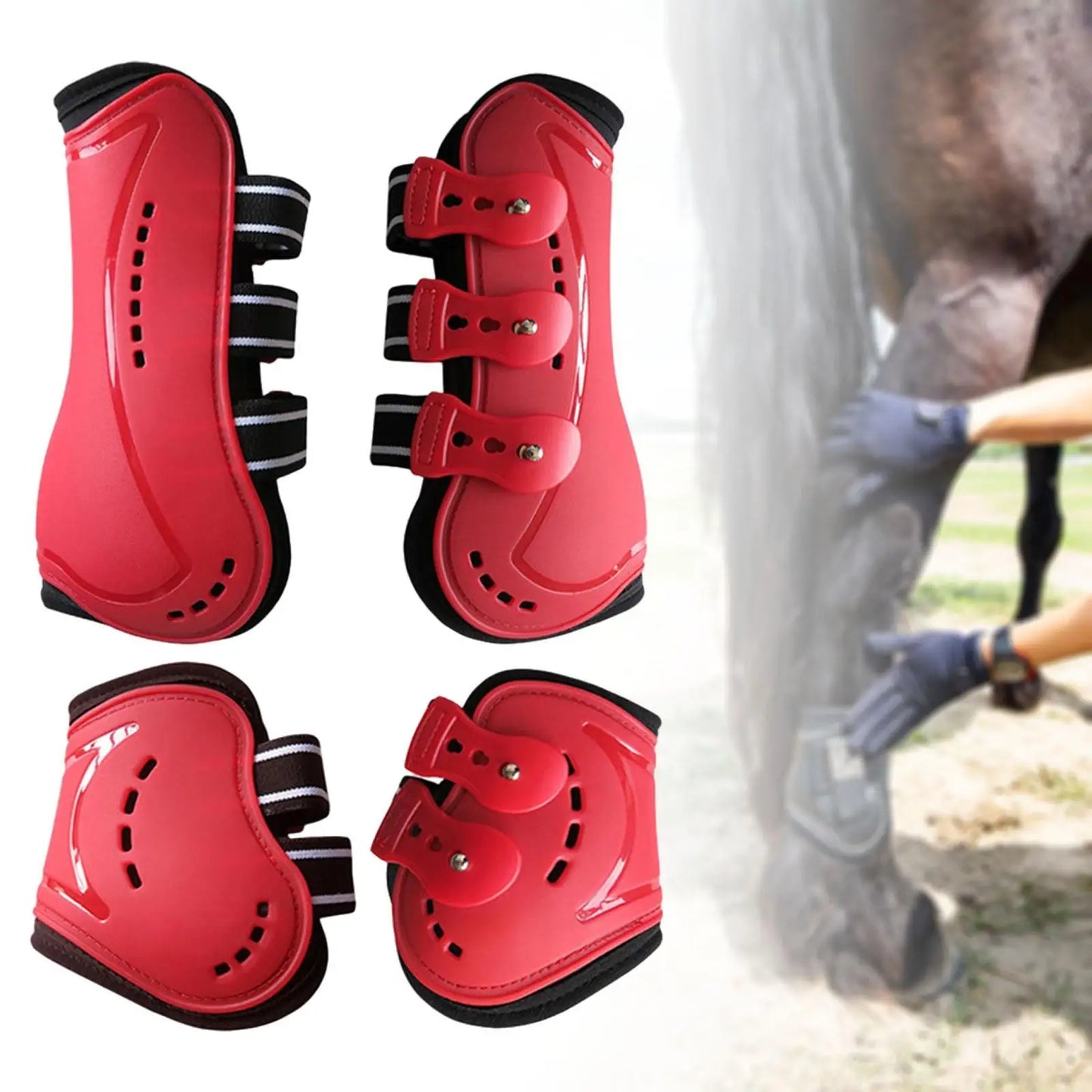 4x Horse Boots Tendon Protector Support