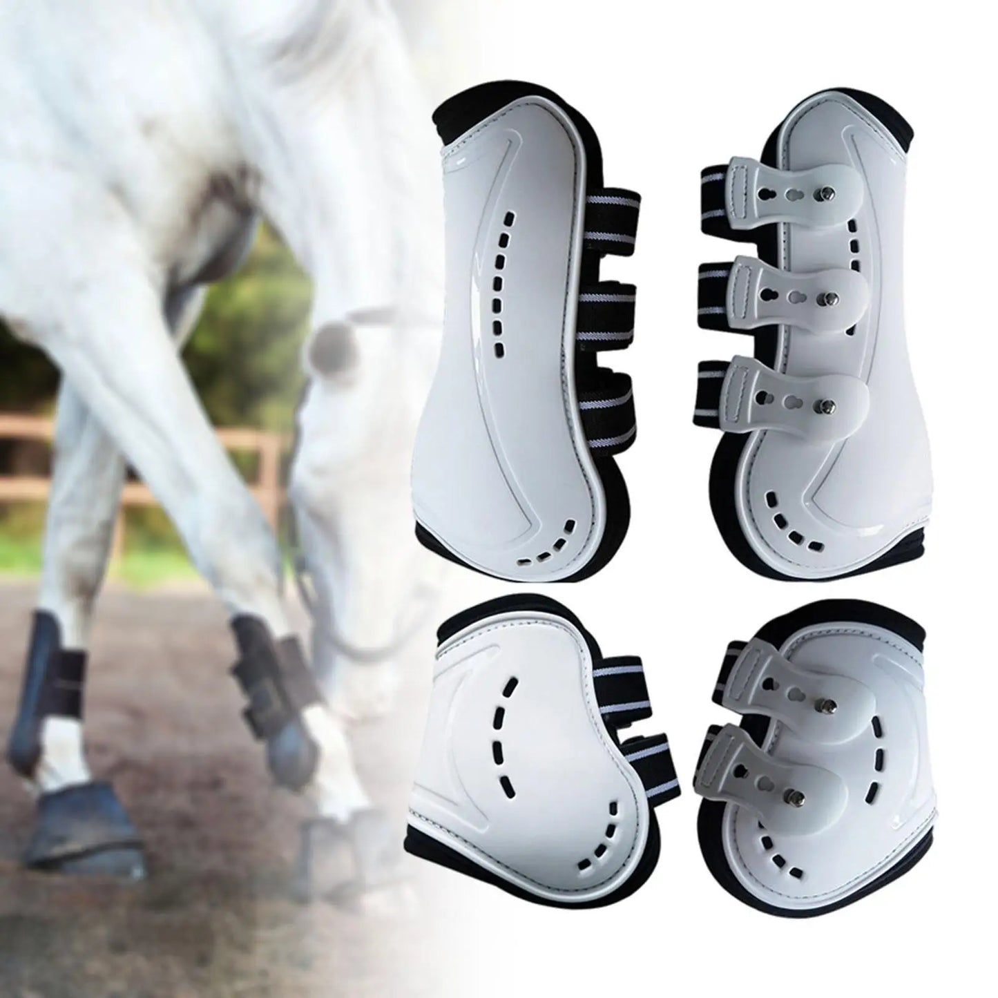 4x Horse Boots Tendon Protector Support