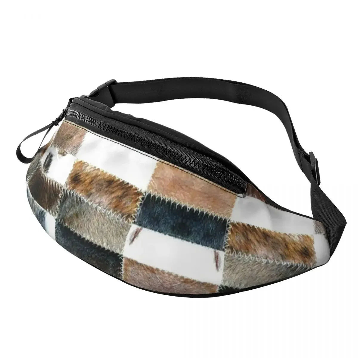 printed Cowhide waist bag