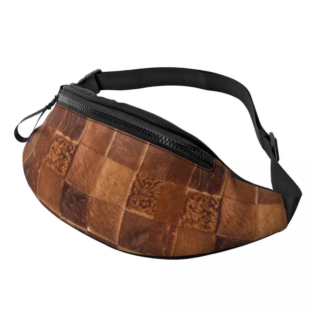 printed Cowhide waist bag