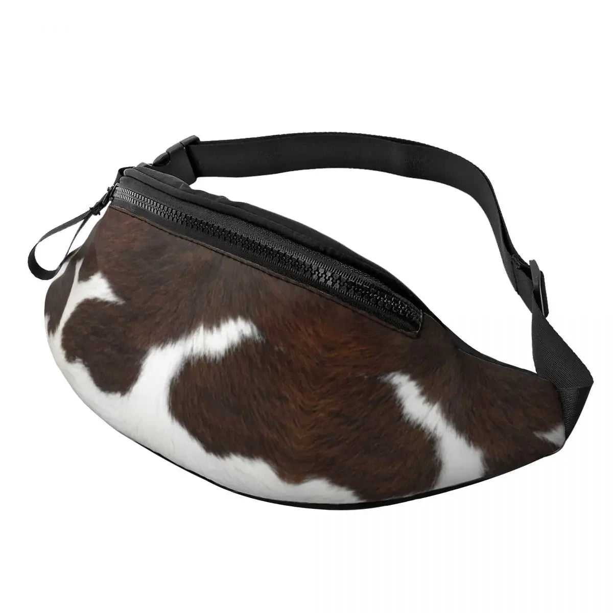 printed Cowhide waist bag