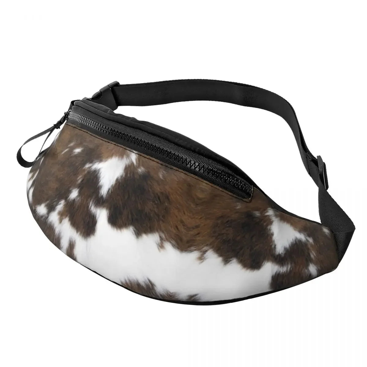 printed Cowhide waist bag