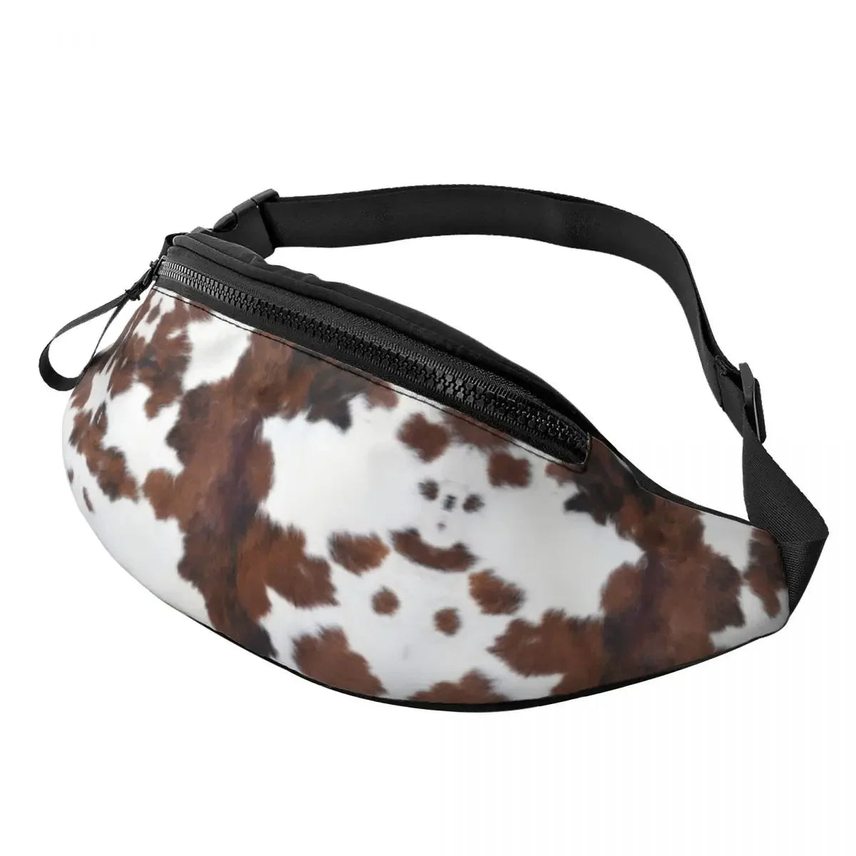 printed Cowhide waist bag